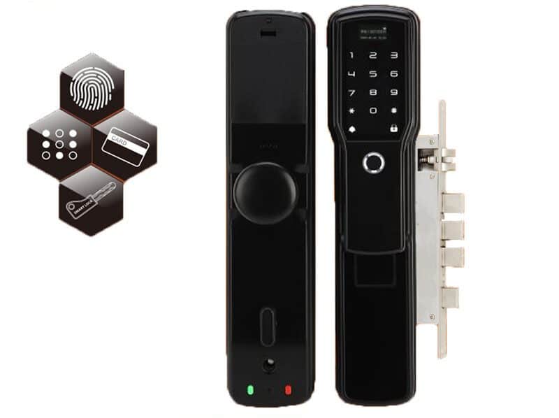 Smart door lock, fingerprint scanner door lock, keypad door lock, remote control door lock