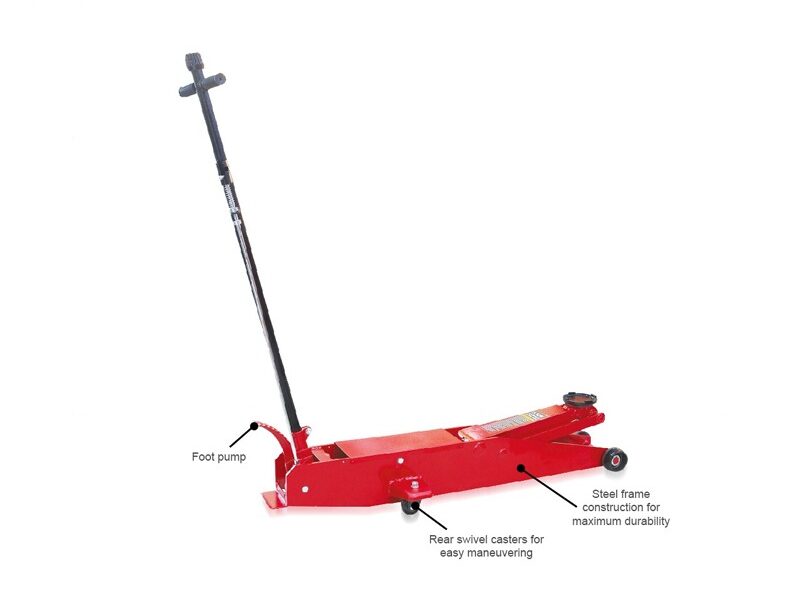 big24 Big Red Heavy Duty Long Floor Jack - Image 1