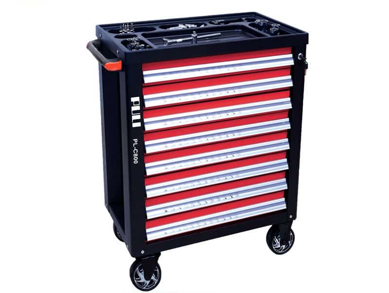 8 drawer tool trolley