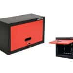 upper opening wall cabinet tool storage