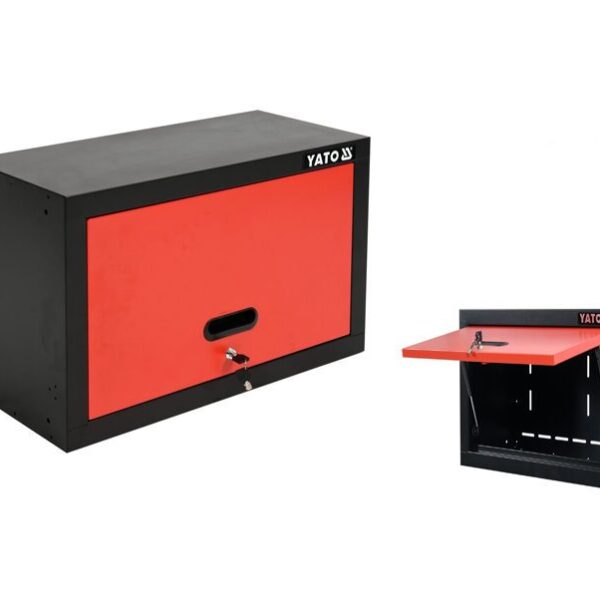 upper opening wall cabinet tool storage