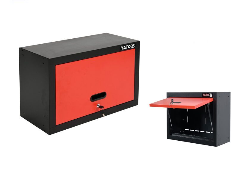 upper opening wall cabinet tool storage