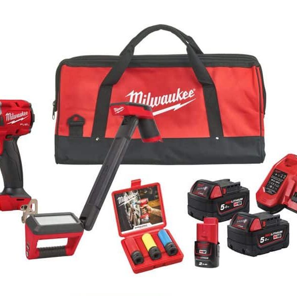 Milwaukee M18 Fuel Power Pack Kit 3 -  Power Hammer Drill Machine Kit