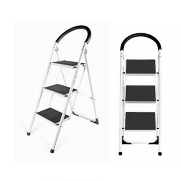 Compact 3-Step Foldable Steel Ladder by Namson