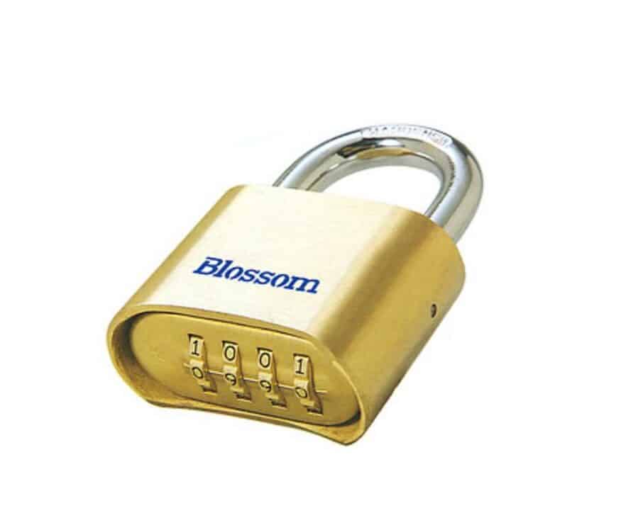 Blossom padlock, heavy duty brass padlock, 50mm