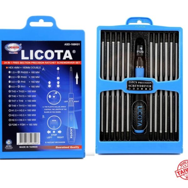Licota Precision Ratchet Screwdriver Set