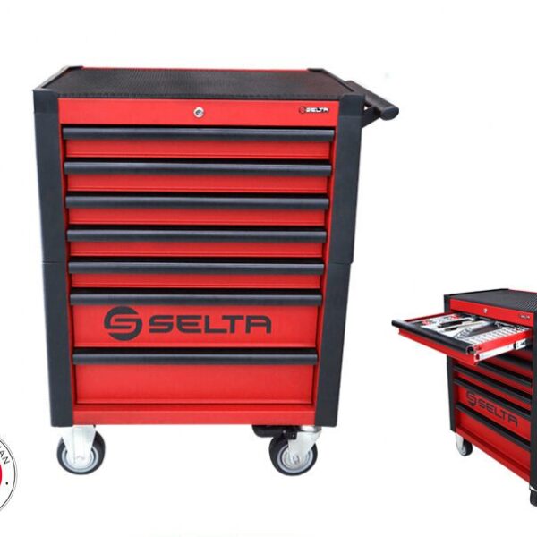7 drawer tool trolley