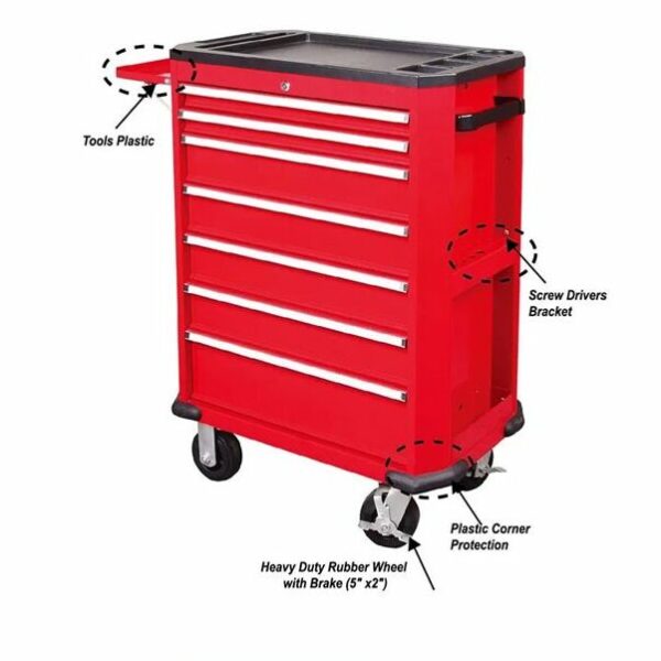 Big Red7 Drawers Tool Trolley