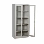 steel cabinet with glass door display
