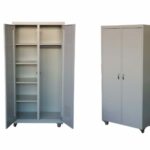 steel cabinet with wheels double door