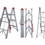Portable Double Folding Ladder with 4 Steps for High-Reach Tasks