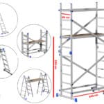 Marchetti 300cm Mobile Aluminium Scaffolding Made in Italy