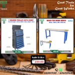 7 Drawers Trolley with Woodtop Workbench