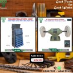 7 Drawer Trolley with Industrial Bench Polisher