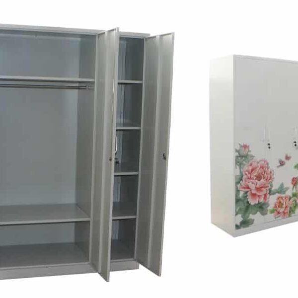 3 door steel cabinet storage