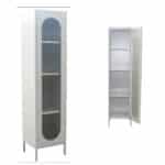 single glass door steel cabinet metal