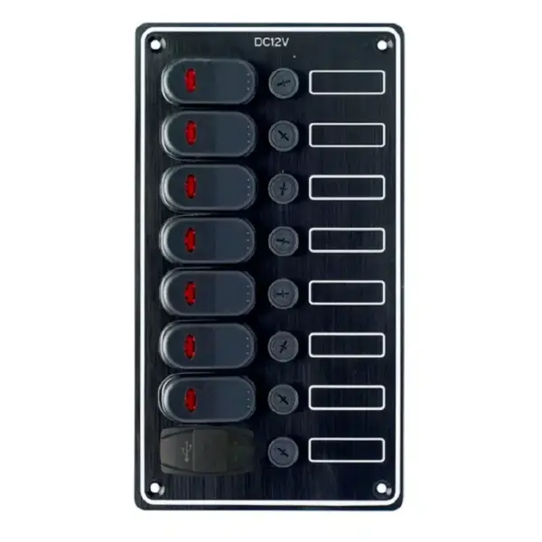 Switch Panel 7 Gang with USB