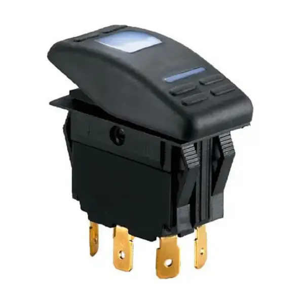 Splashproof Rocker Switch On-Off-On
