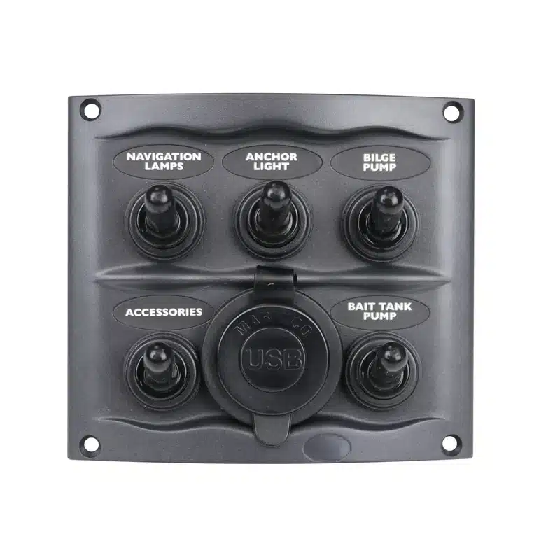 5-Way Waterproof Switch Dual USB