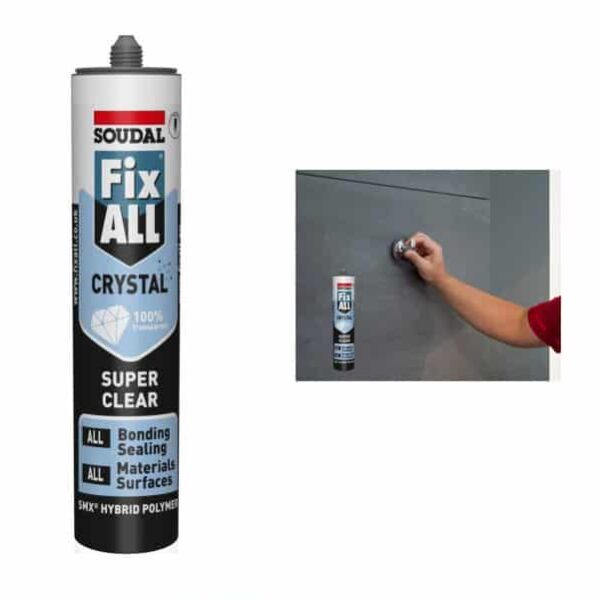 Soudal Crystal Clear Fix All Surface Silicone