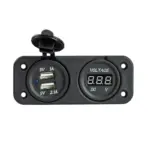 2 Port USB Socket with Volt Meter - Image 2