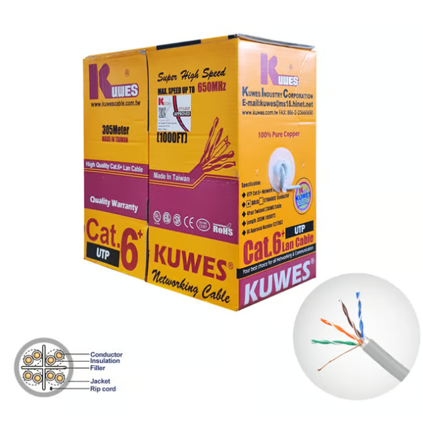 KUWES Telecom Cable Solid 4 Pair 305m