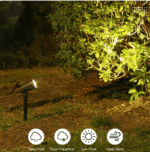 EVB Waterproof Solar Garden Light Warm White