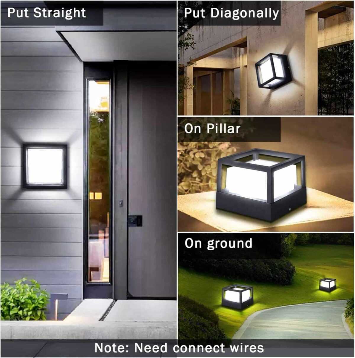 SL LED Wall Light Square Aluminum Body 12Watt - Image 2
