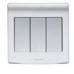 CRABTREE 10AX SP 3 gang 2 way switch WR SILVER