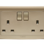 CRABTREE EP306/GL - 13A switched 2 gang socket GOLD