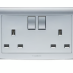 CRABTREE EP306/SL - 13A switched 2 gang socket Silver