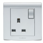 CRABTREE EP304/SL - 13A switched 1 gang socket SILVER