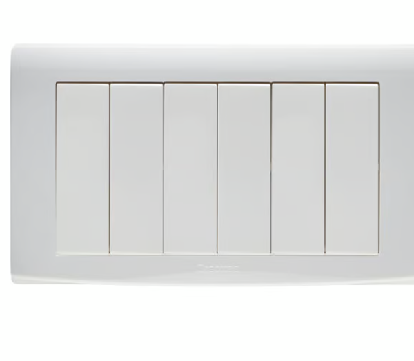 CRABTREE 10AX SP 6 GANG 2 WAY SWITCH White