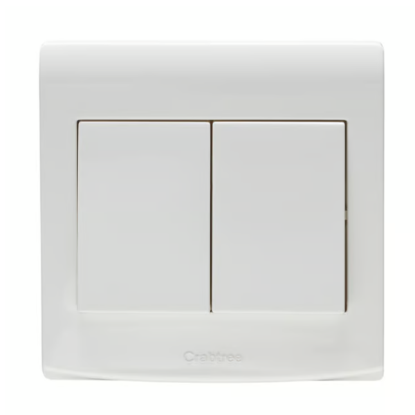 CRABTREE 10AX SP 2 gang 2 way switch WR