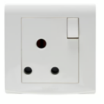 CRABTREE 15A round pin switched 1 gang skt