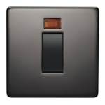 CRABTREE 45A 1 Gang Switch with Neon Platinum