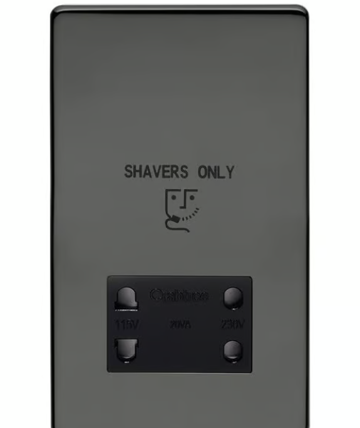 CRABTREE Shaver Socket Platinum