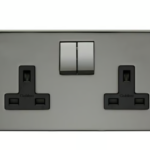 CRABTREE 13A 2 Gang DP Switched Socket Platinum