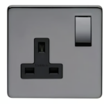 CRABTREE 13A 1 Gang DP Switched Socket Platinum