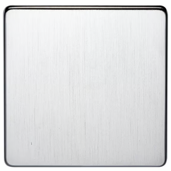 CRABTREE 1 G Blank Plate Satin Chrome