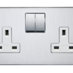 CRABTREE 13A 2 Gang DP Switched Socket Sanit Chrome
