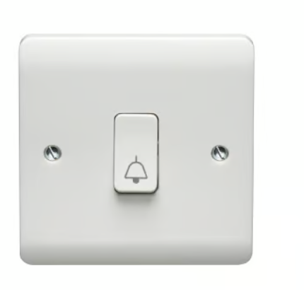 CRABTREE Instinct 10A Retractive 2 Way Switch with Bell Symbol