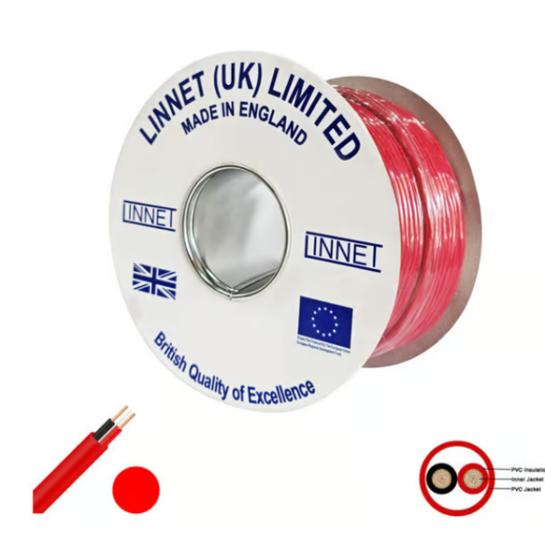LINNET Power Limited Fire Alarm Cables 1Pair X 2.5Sq RED 100Mtr Roll