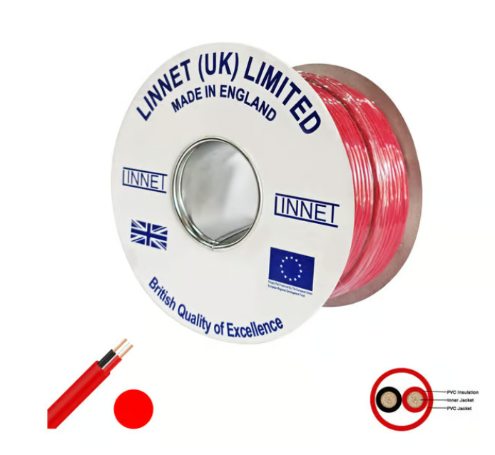 LINNET Power Limited Fire Alarm Cables 1Pair X 2.5Sq RED 100Mtr Roll