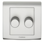 CRABTREE LED 2 gang 2 way dimmer Silver