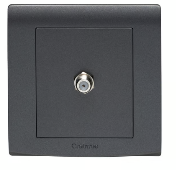 CRABTREE TV(Satellite) socket type F1gang Black