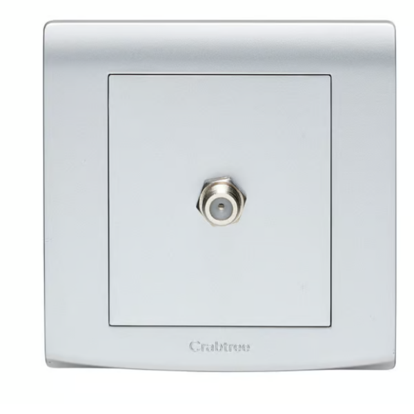 CRABTREE TV (Satellite) socket type "F" 1 gang Silver