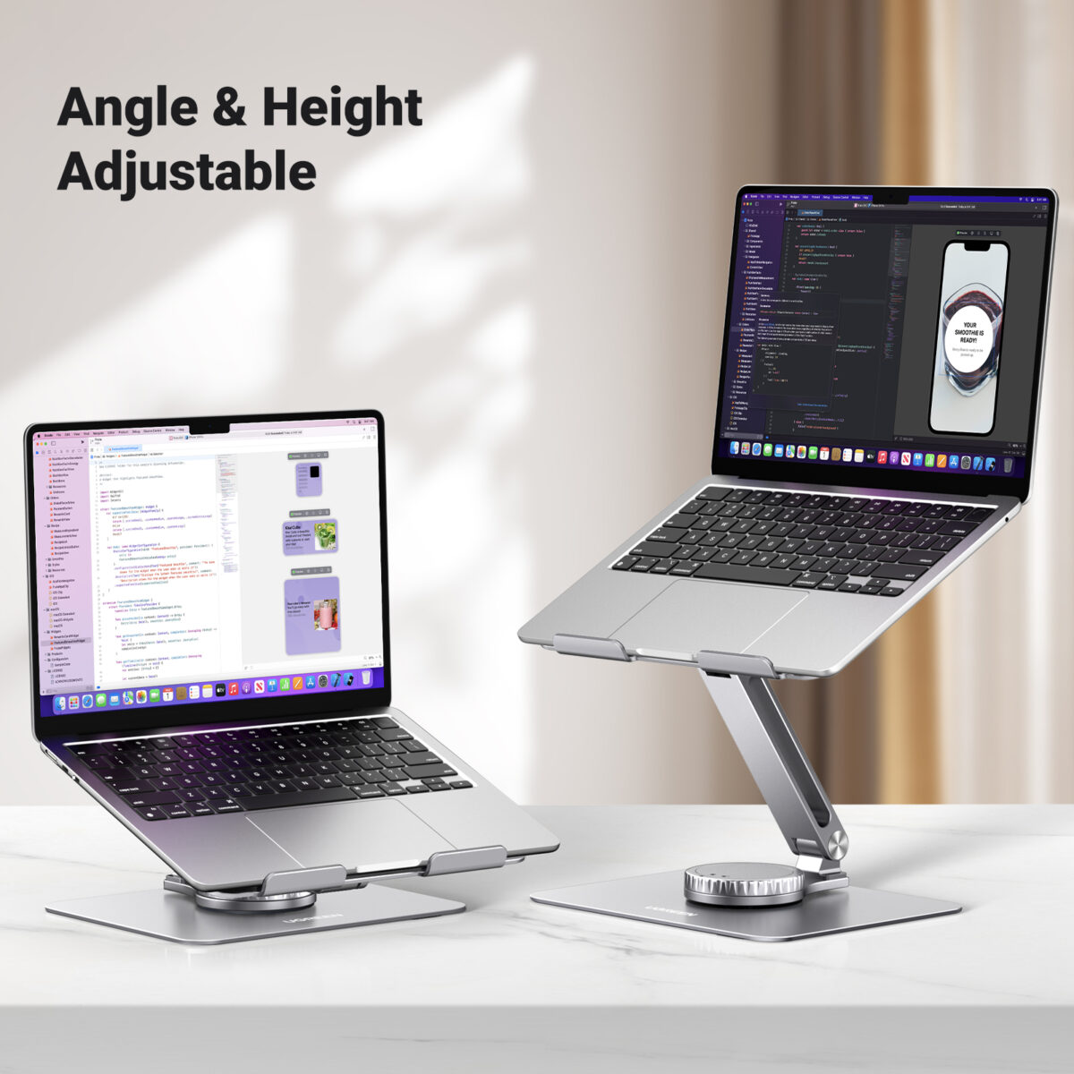 UGREEN Swivel Laptop Stand – Adjustable & Ergonomic - Image 4