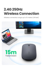 Portable Wireless Mouse (Gray) - Image 3