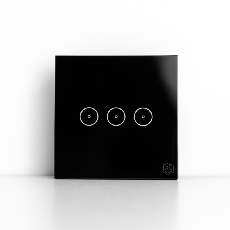 GoSmart Light Switch 3 Gang WiFi-Black